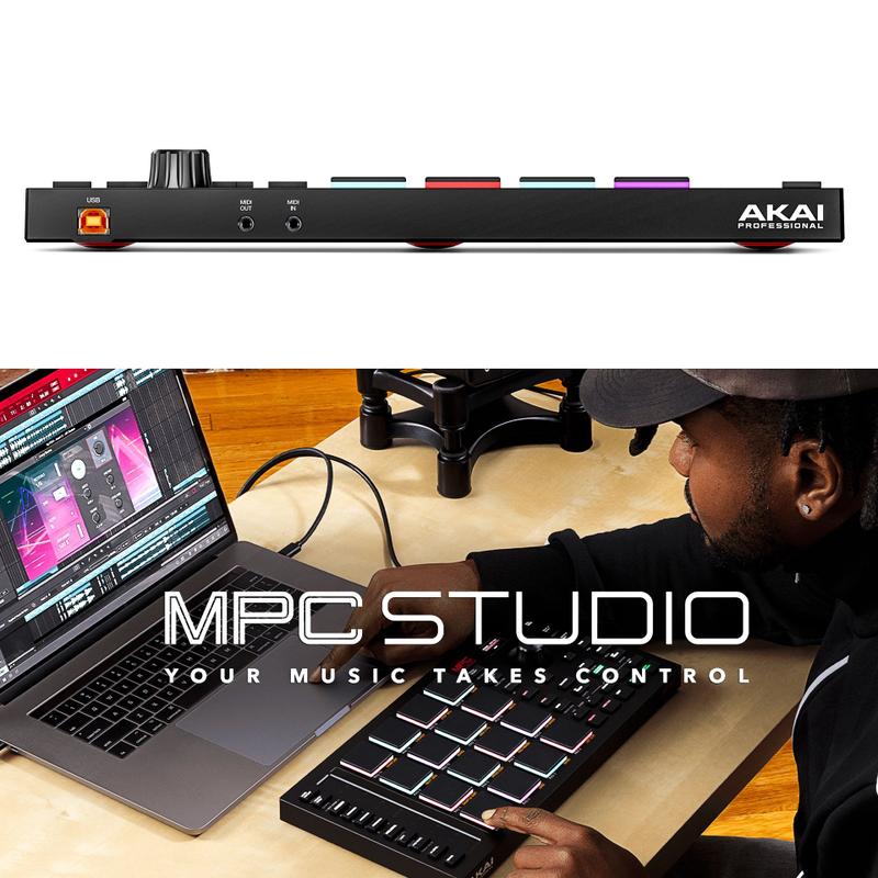 Controlador akai mpc studio midi usb produção musical - Teclado